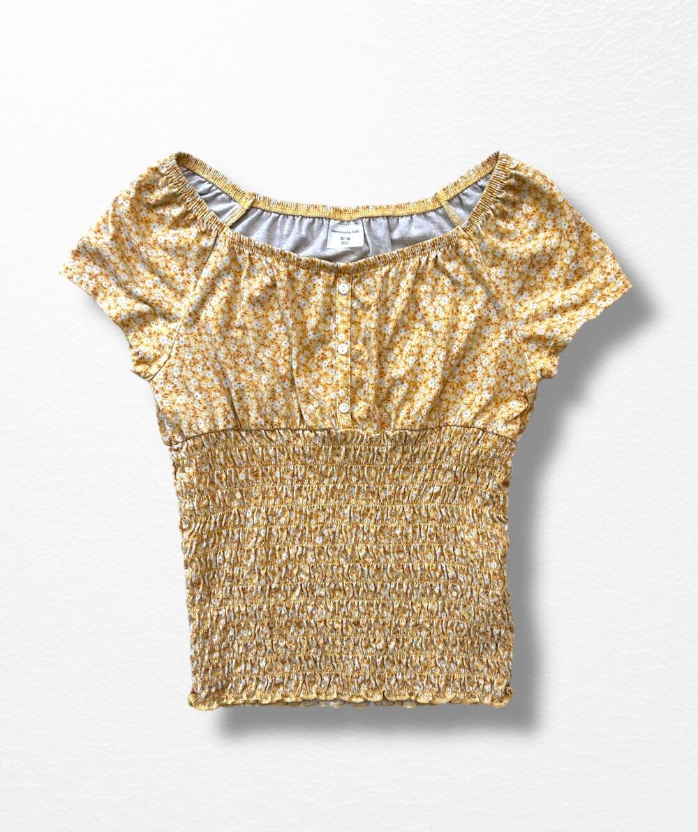 Abercrombie Kids Smocked Bottom Tee, Size 15/16